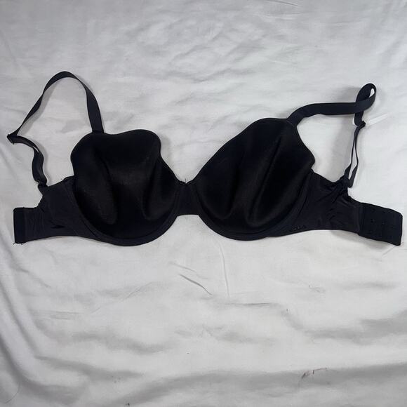 Skims Bra Women Size 34H Black Onyx Full Coverage Support Wire Adjustable Straps - Picture 2 of 13